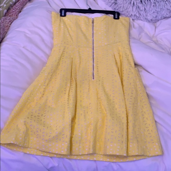 yellow lily pulitzer blossom dress strapless - Picture 2 of 5
